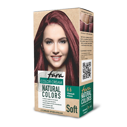 FARA Краска для волос Natural Colors Soft, 324 Темный рубин 6.6